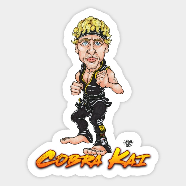 Karate Bro Sticker by Ash Camac Illo